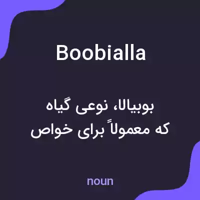 معنی boobialla به فارسی معنی boobialla به فارسی