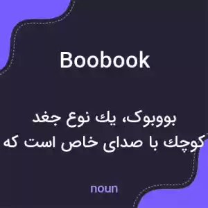 معنی boobook به فارسی معنی boobook به فارسی