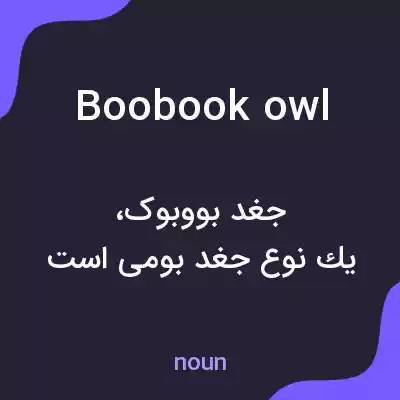 معنی boobook owl به فارسی معنی boobook owl به فارسی