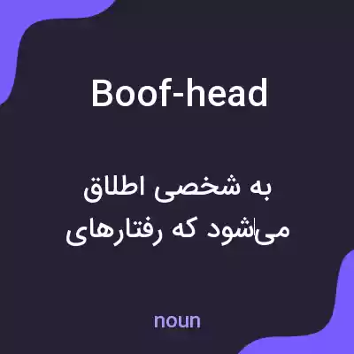 معنی boof-head به فارسی معنی boof-head به فارسی