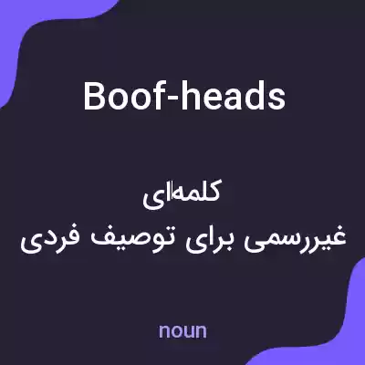 معنی boof-heads به فارسی