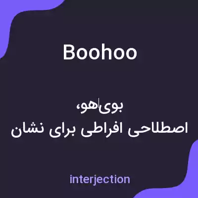معنی boohoo به فارسی معنی boohoo به فارسی