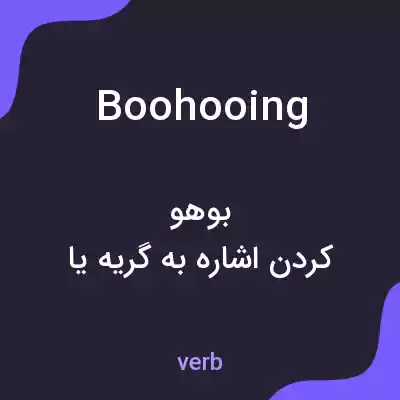 معنی boohooing به فارسی معنی boohooing به فارسی