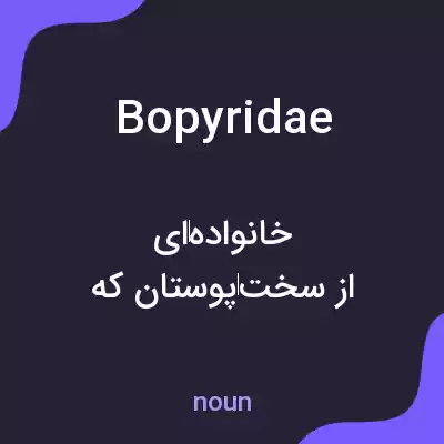 معنی bopyridae به فارسی معنی bopyridae به فارسی