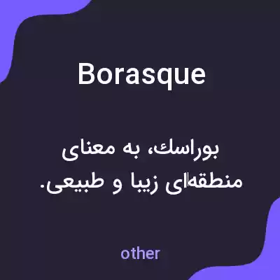 معنی borasque به فارسی معنی borasque به فارسی