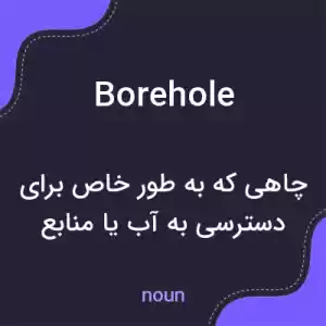 معنی borehole به فارسی