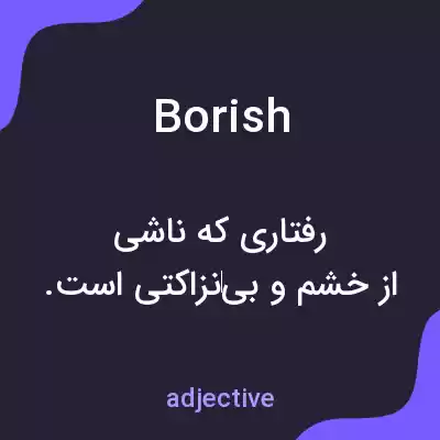 معنی borish به فارسی معنی borish به فارسی
