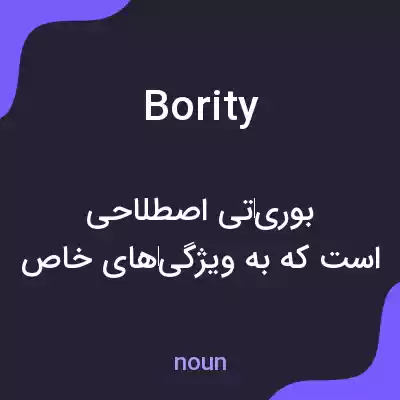 معنی bority به فارسی معنی bority به فارسی