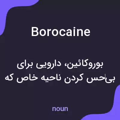 معنی borocaine به فارسی معنی borocaine به فارسی