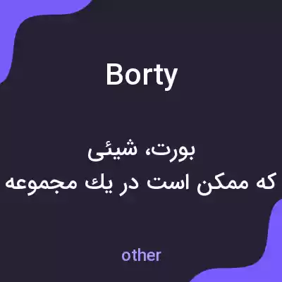 معنی borty به فارسی معنی borty به فارسی