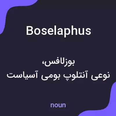 معنی boselaphus به فارسی معنی boselaphus به فارسی