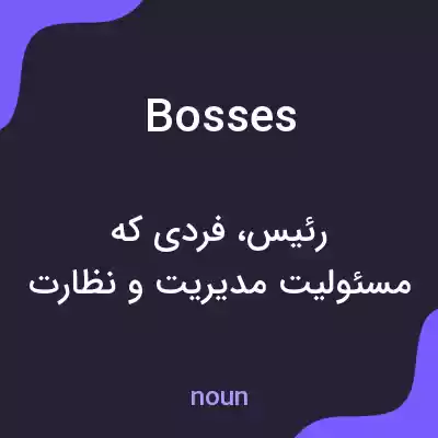 معنی bosses به فارسی