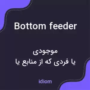 معنی bottom feeder به فارسی معنی bottom feeder به فارسی