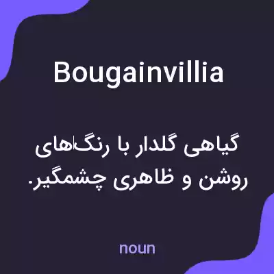 معنی bougainvillia به فارسی معنی bougainvillia به فارسی