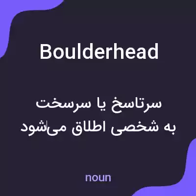معنی boulderhead به فارسی