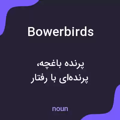 معنی bowerbirds به فارسی معنی bowerbirds به فارسی