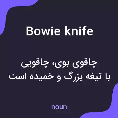 معنی bowie knife به فارسی معنی bowie knife به فارسی