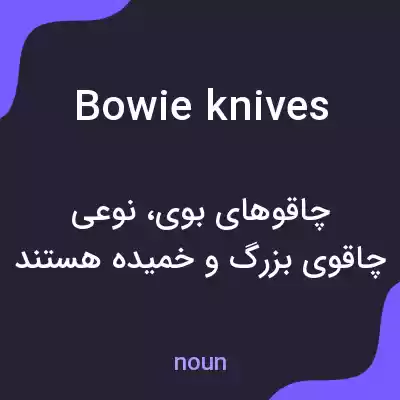 معنی bowie knives به فارسی