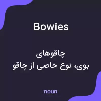 معنی bowies به فارسی معنی bowies به فارسی