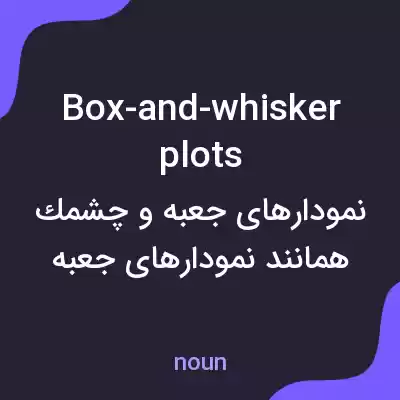 معنی box-and-whisker plots به فارسی معنی box-and-whisker plots به فارسی