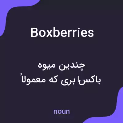 معنی boxberries به فارسی معنی boxberries به فارسی