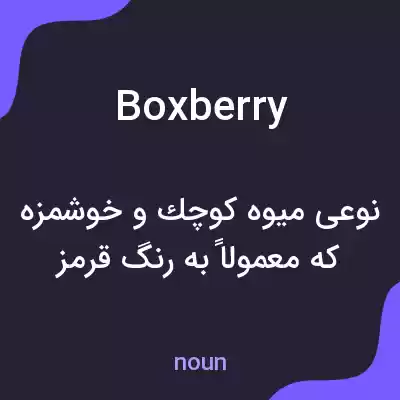معنی boxberry به فارسی