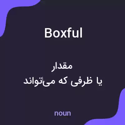 معنی boxful به فارسی