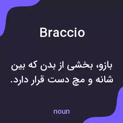 معنی braccio به فارسی معنی braccio به فارسی