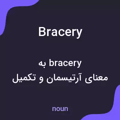 معنی bracery به فارسی معنی bracery به فارسی