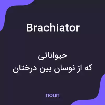 معنی brachiator به فارسی