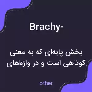 معنی brachy- به فارسی
