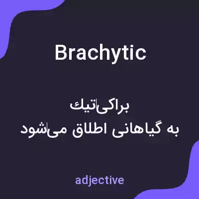 معنی brachytic به فارسی معنی brachytic به فارسی