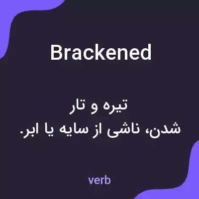 معنی brackened به فارسی معنی brackened به فارسی