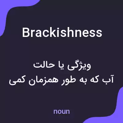 معنی brackishness به فارسی معنی brackishness به فارسی