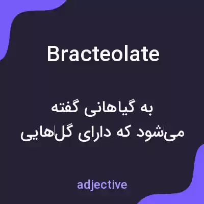 معنی bracteolate به فارسی معنی bracteolate به فارسی