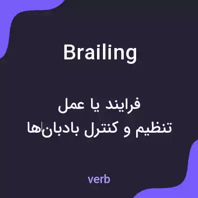 معنی brailing به فارسی معنی brailing به فارسی