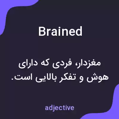 معنی brained به فارسی معنی brained به فارسی