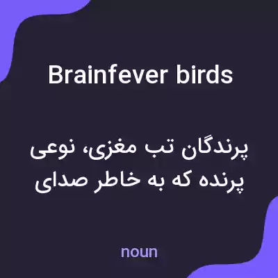 معنی brainfever birds به فارسی معنی brainfever birds به فارسی