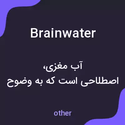 معنی brainwater به فارسی معنی brainwater به فارسی