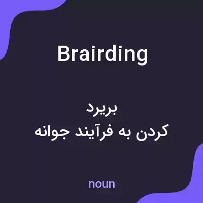 معنی brairding به فارسی معنی brairding به فارسی