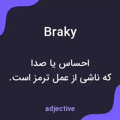 معنی braky به فارسی معنی braky به فارسی