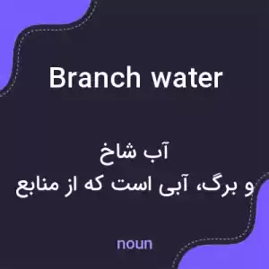 معنی branch water به فارسی معنی branch water به فارسی