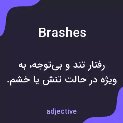معنی brashes به فارسی معنی brashes به فارسی