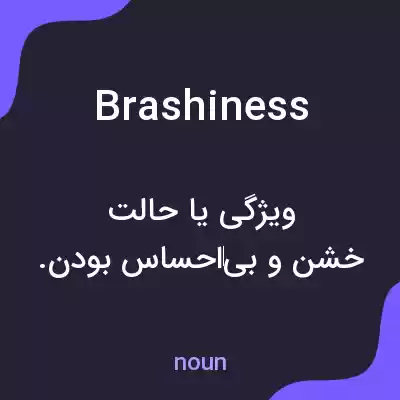 معنی brashiness به فارسی معنی brashiness به فارسی