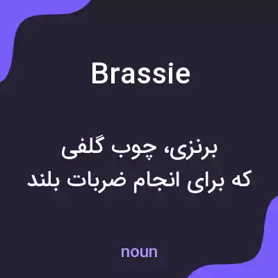 معنی brassie به فارسی معنی brassie به فارسی