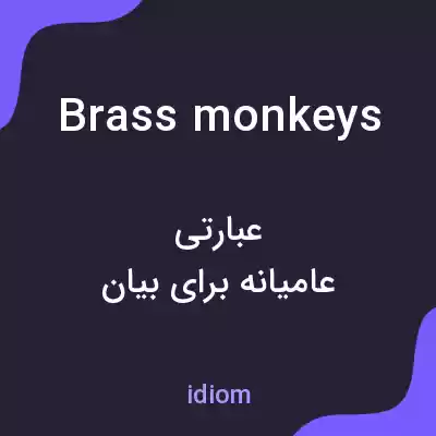 معنی brass monkeys به فارسی معنی brass monkeys به فارسی