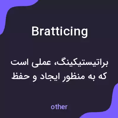 معنی bratticing به فارسی معنی bratticing به فارسی