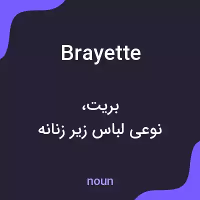 معنی brayette به فارسی معنی brayette به فارسی