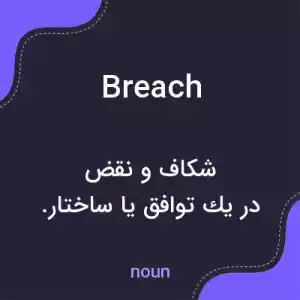 معنی breach به فارسی معنی breach به فارسی