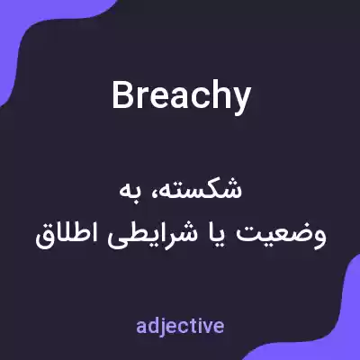 معنی breachy به فارسی معنی breachy به فارسی
